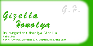 gizella homolya business card